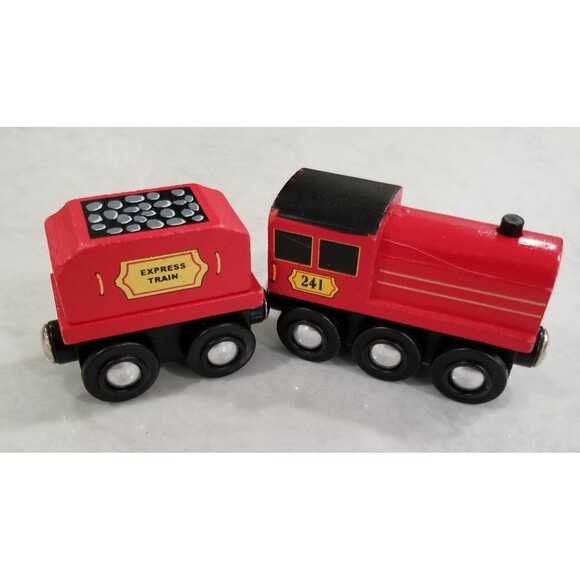 Melissa and Doug train engine and coal car trains - Picture 1 of 8